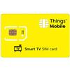 Things Mobile SIM Card per SMART TV - Things Mobile - con copertura globale e rete multi-operatore GSM/2G/3G/4G LTE, senza costi fissi, senza scadenza e tariffe competitive con 10€ di credito incluso