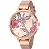 Nine West Orologio con cinturino con quadrante floreale da Donna, NW/2044RGPK