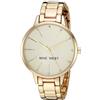 Nine West Orologio da polso da Donna, con cinturino impreziosito da cristalli, Oro