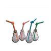 Aurora Store 12 Pezzi Bicchiere a Forma di Lampadina 400 ml con Cannuccia 6x22 cm Barattolo Maniglia Vetro frullato Cocktail bomboniera Frappè
