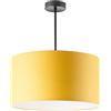 Miratic Lampada a Sospensione Corta con Sorgente Luminosa Sostituibile E27 max. 60W (non inclusa) Paralume in Tessuto (giallo senape)