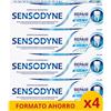 Sensodyne Repair & Protect Dentifrici Sapore Menta, Protezione e Sollievo contro la Sensibilità Dentale, Pack 4 x 75 ml