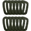 HOUSON Set di 12 moschettoni, moschettoni a forma di D, in plastica, con moschettone