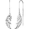 Engelsrufer E-FLYWING - Orecchini da donna in argento sterling con ciondolo a forma di ali in argento con chiusura a gancio, senza nichel, dimensioni: 8 mm, 8 mm, Argento sterling, Nessuna pietra