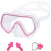 DKDDSSS Maschera Snorkeling Unisex Bambini, 180° Occhialini da Sub per Bambini con Tappi per Le Orecchie e Clip per Il Naso, Occhialini da Nuoto per Bambini, Junior Unisex