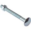 Forgefix CB10300M Bullone a Testa Tonda e Dado ZP 300 mm, Sacchetto 10, Argento, M10 x 300mm, Set di 10 Pezzi