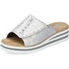 Rieker Donna Mocassini V0290, Signora Pantofole,Pantofola,Scarpe Casual,Ingresso Aperto,Argento (Silber/Platin / 90),36 EU / 3.5 UK