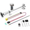 WADEO Clacson Auto, [Super Rumoroso da Svegliare i Morti] Tromba 12V con Compressore per Camion, Treni, Barche, Moto, Furgone