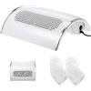 Layhou Aspiratore Unghie Professionale 80W, Aspirapolvere Elettrico con 2 Sacchetti Raccolta Polvere, Rumore Basso Aspiratore di Polveri per Unghie, con 3 Potenti Ventole, per Manicure e Pedicure