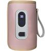 Youdefa USB Milk Water Warmer Passeggino da Viaggio Borsa Termica Display Digitale Baby Scaldabiberon per L'Inverno All'Aperto-Rosa