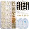 Veszoen 720 Pezzi Perline per Braccialetti Set perline per Gioielli Fai Da Te Perle per Bigiotteria Perline per Braccialetti Adulti Beads for Bracelets per la Creazione di Gioielli, Collane, Bracciali
