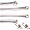 SoNiT home decor SONIT - Set 4 Bastoni Tende a Pressione da 40 a 60 cm, Bastoni per Tende a Vetro Estensibili, Bacchette per Tendaggi Interni Senza Forare, Aste Regolabili in Alluminio per Finestre