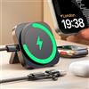 LISEN Caricatore Wireless per iPhone [Super Portatile] LISEN Stazione Ricarica per iPhone Apple Watch Airpods, Caricatore Magsafe Charger Apple Viaggi Accessori per Magsafe Stand per iPhone 16 15 Serie,Nero