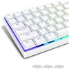 LQXQ 118 Tasti a basso profilo, Keycaps Copritasti Shine Through, Copritasti a grandezza naturale ANSI US al 75% per 60% 65% 75% 80% 100% Cherry Gateron MX Switch Tastiera meccanica, Bianca