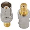 Tyenaza 2 Pezzi Kit di Connettori RF, BNC Femmina a SMA Femmina Tipo RF Connettore Coassiale Adattatore Convertitore di Prova per Connessione Antenna