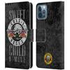 Head Case Designs Licenza Ufficiale Guns N' Roses Sweet Child O' Mine Vintage Custodia Cover in Pelle a Portagoglio Compatibile con Apple iPhone 12 / iPhone 12 PRO