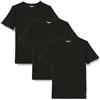 Tommy Hilfiger Uomo T-Shirt Maniche Corte Confezione da 3 Stretch Scollo a V, Nero (Black/Black/Black), M