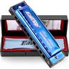 East Top Blues Armonica diatonica Key of B 10 fori Armonica a 20 toni per adulti, principianti, musicisti professionisti e studenti (blu)