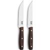 Amefa PORTERHOUSE - Set di 2 posate in plastica Holzoptik, set di 2 posate in acciaio inox 13/0 lucido, pulizia a mano, con custodia, con custodia, griglia e zubehör per bistecca, set di posate per