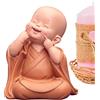 Generic Baby Buddha - Piccolo monaco Statuetta | Statua di Buddha spensierata, ornamento in resina carino statuetta monaco decorazione Zen per armadietto del vino TV Cabinet Living