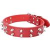 FUNAT Collare per Cani a doppia Fila con Borchie, Collare per Rivetti per Cani di Taglia Media e Grande, Catena per Cani con Collare per Cani In Pu