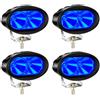 NWpangu 4PCS Luci del carrello elevatore del LED, luci d'avvertimento blu della luce di sicurezza Luce del lavoro del punto dell'automobile per i veicoli da costruzione, 12V-80V, 1100LM.