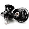 CCYYMOWOK MOWOK M6 nottolini alza moto supporti accessori per mt09 tracer 9 gt 2014-2021 FZ09 MT-09 SP 2022 2023 2024 2025 tracer9gt 6mm Nottolini forcellone posteriore per cavalletto alzamoto (Nero)