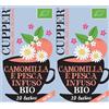CUPPER Infuso Camomilla e Pesca Ingredienti da Agricoltura Biologica, Tisana Rilassante Fruttata e Delicata, Gusto Avvolgente, Filtri 100% Biodegradabili, Confezione da 40 Bustine