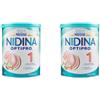 NIDINA Nestlé Nidina Optipro 1 Latte per Lattanti Polvere dalla Nascita, 800g (Confezione da 2)