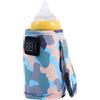 Ggnaxivs Universal USB Milk Water Warmer Passeggino da Viaggio Borsa Termica Scaldabiberon Portatile per Allattamento Camouflage-Blu