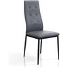 Wink Design Set da 4 sedie, finta pelle, Unica