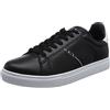 Armani Exchange Lace Up, Side Line Logo, Back Color Detail, Scarpe da Ginnastica Uomo, Nero/Bianco (Black/Op.White), 39 EU Stretta