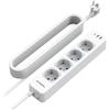 TESSAN 4 Prese Ciabatta Multipresa con USB C, Multipresa Elettrica con Prolunga Elettrica 5 Metri, 3 USB Ciabatta Elettriche con Interruttore, 2500W