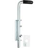 Keymet - Fermaporta - Chiavistello per porta e seggiolone da giardino - 220/12 mm - 80 mm - Metallo - Montaggio a parete - Portaombrelli - 1 pezzo - 1 set - 1 elemento