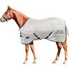 Horses, Coperta Antimosche in Rete Silver Sheet, per la Stagione Estiva, Riflette Luce e Calore, Tessuto in Rete Fitta Contro Mosche ed Insetti, Grigio 128 cm