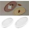 HNLMZ Stampi in Resina Vassoio,2 Pezzi Ovale Vassoio Stampi,DIY Silicone Stampo per Vassoio di Frutta Stampo Vassoio in Resina per Gioielli per la Realizzazione Artigianale
