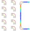 PAUTIX Connettori da 12mm Confezione da 10,Connettori a L/ad angolo,Connessione di estensione terminale senza saldatura per strisce LED COB RGB Smart IC a 3pin,NON per strisce LED da 10mm/8mm/5mm