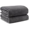 Orighty Set di asciugamani da bagno in 2 pezzi 27x 54 Set di asciugamani da bagno morbidi Asciugamani da bagno in microfibra altamente assorbenti per sport Yoga Spa Fitness - Grigio