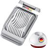 Westmark Set, 2 Pezzi, 1 Taglia-Uova per Fette Rotonde e Ovali + 1 Puntale per Uova, Alluminio/Acciaio Inossidabile/Plastica, Duplex, Argento/Rosso/Bianco, 102022E6