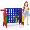 RELAX4LIFE Forza 4 Gioco Gigante per Bambini e Adulti, per Esterno e Interno, (84x33x74cm, con Canestro, Palla, 5 Anelli -B)