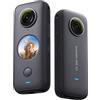 Insta360 ONE X2 - Fotocamera 360 con risoluzione 5,7K con stabilizzazione, impermeabile IPX8, effetto selfie stick invisibile, touch screen, editing IA, Controllo Vocale