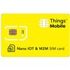 Things Mobile NANO SIM Card IoT & M2M Things Mobile con copertura globale e rete multi-operatore GSM/2G/3G/4G LTE, senza costi fissi, senza scadenza e tariffe competitive, con 10 € di credito incluso