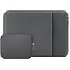 RAINYEAR make life easier RAINYEAR Custodia per laptop da 15 pollici con tasca e sacchetto porta accessori, compatibile con MacBook Pro da 15,4 pollici (modelli A1938, A1707, A1990) e Chromebook da 15 pollici, Grigio