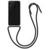 kwmobile Custodia Compatibile con Huawei P20 Lite Cover - Back Case in Silicone TPU - Protezione Smartphone con Cordino - Antracite