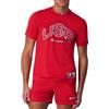 Champion Legacy Retro Sport-USA S/S Crewneck T-Shirt, Rosso, L Uomo