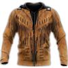 keepmore Uomo Zip Up Pullover Indiani d'America Stampati in 3D Felpe con Cappuccio Casual Manica Lunga Cerniera Cardigan Felpe con Tasche