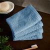Catherine Lansfield Asciugamani viso in cotone ad asciugatura rapida, confezione da 4, blu