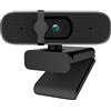ATLANTIS Webcam 2K, 5 Mpixel 2560x1944/30fps e Full HD, fuoco automatico autofocus, Doppio Microfono Omidirezionale, bilanciamento del bianco, angolo vis 90°, adatta per videochiamate, USB,P015-U965HD