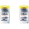 Gillette SkinGuard Sensitive Rasoi Usa e Getta, Rasoio manuale Uomo, Confezione da 10 pezzi, Clinicamente Testato, Per Pelli Sensibili