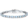 FANCIME Bracciale tennis da donna in argento sterling 925 con pietra preziosa, bracciale tennis, pietra di nascita, gioiello per donna e ragazza, lunghezza 19 cm, 19.0 centimeters, Argento sterling
